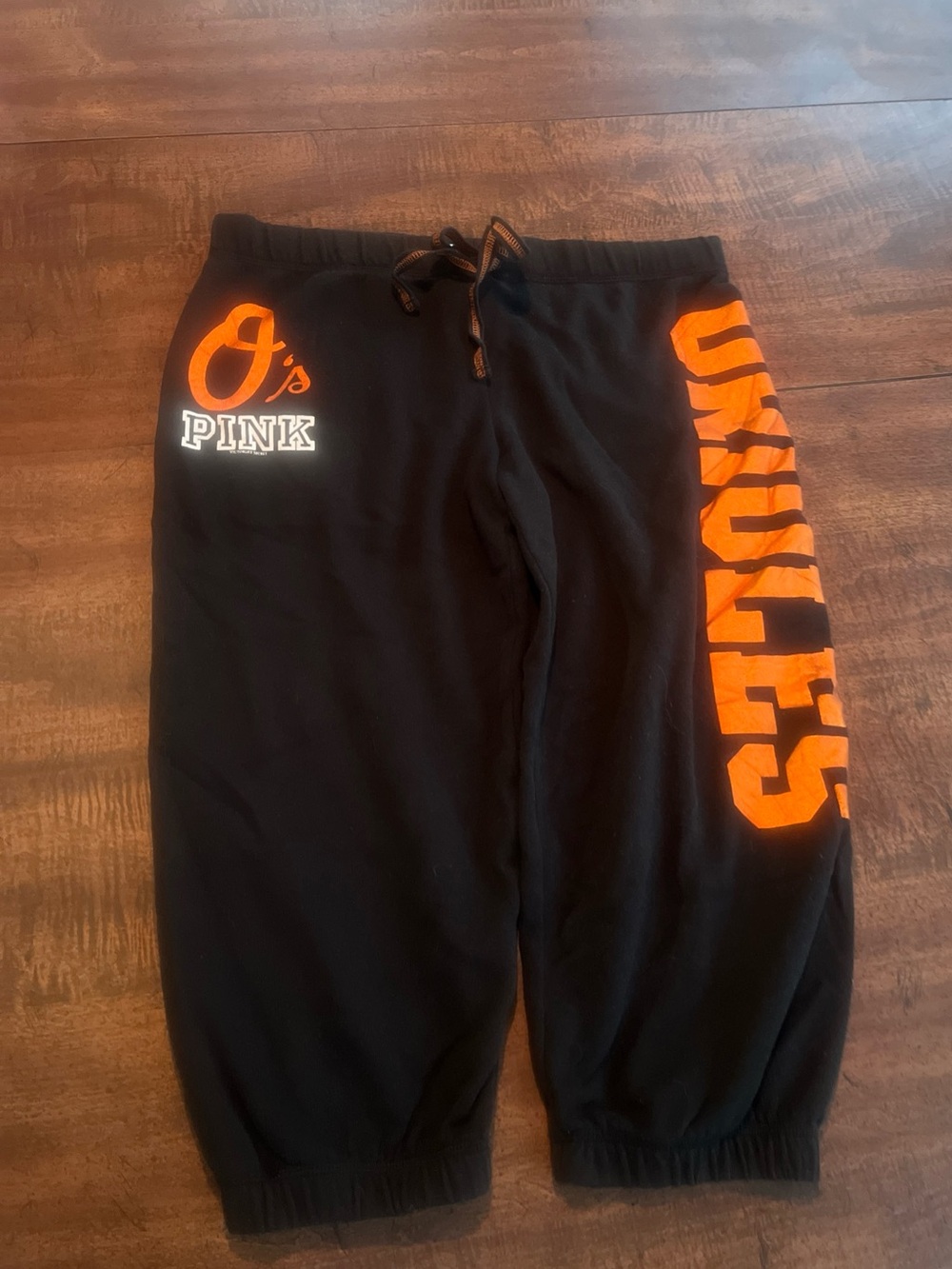 Victoria’s Secret PINK Baltimore Orioles Capri Joggers S Black MLB Lounge Pants